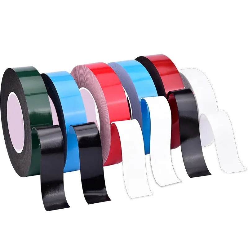 Cinta de espuma de PE de doble cara - Blanca con revestimiento azul