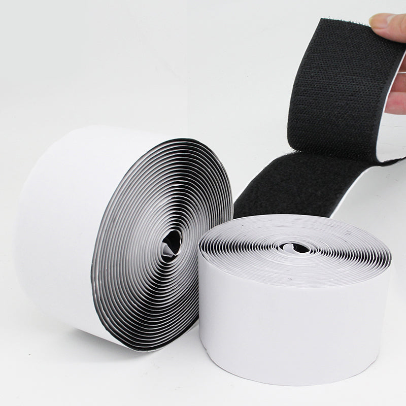 Hook and Loop Strips with Adhesive