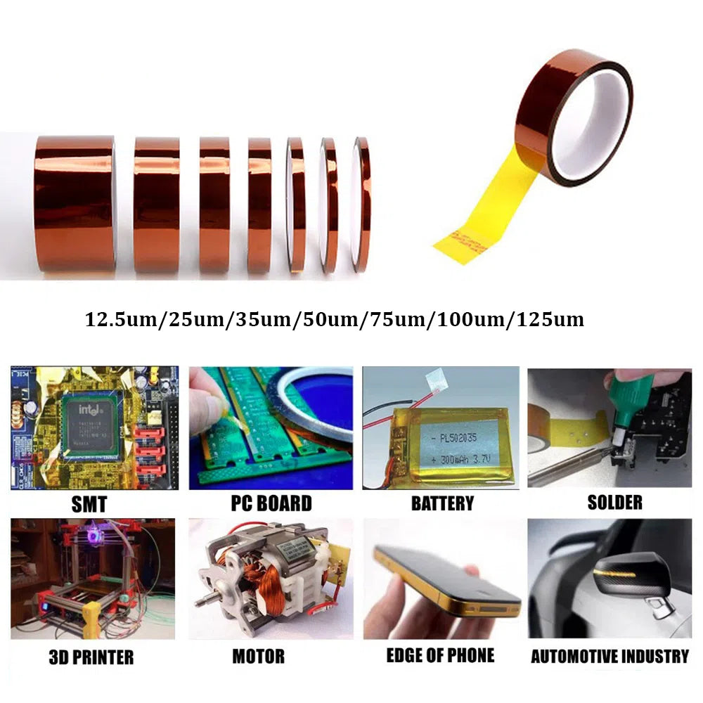 Grosor de la cinta Kapton: 0,055 mm