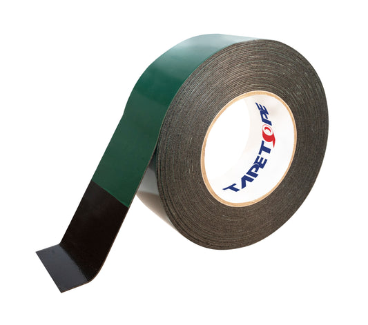 Double sided PE foam tape-Black with green liner