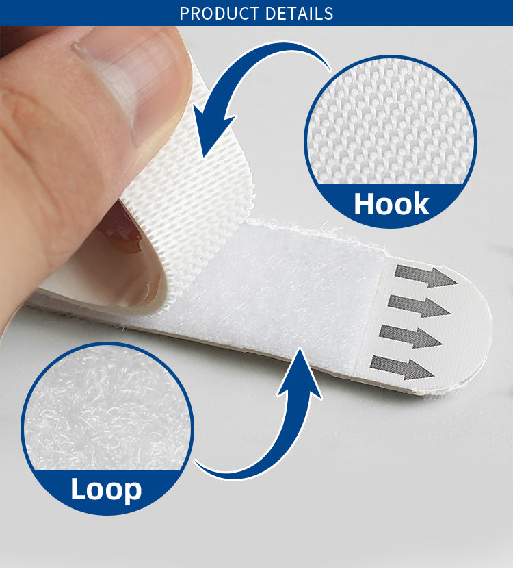 Marco de fotos con tiras de velcro adhesivas y bucle para colgar