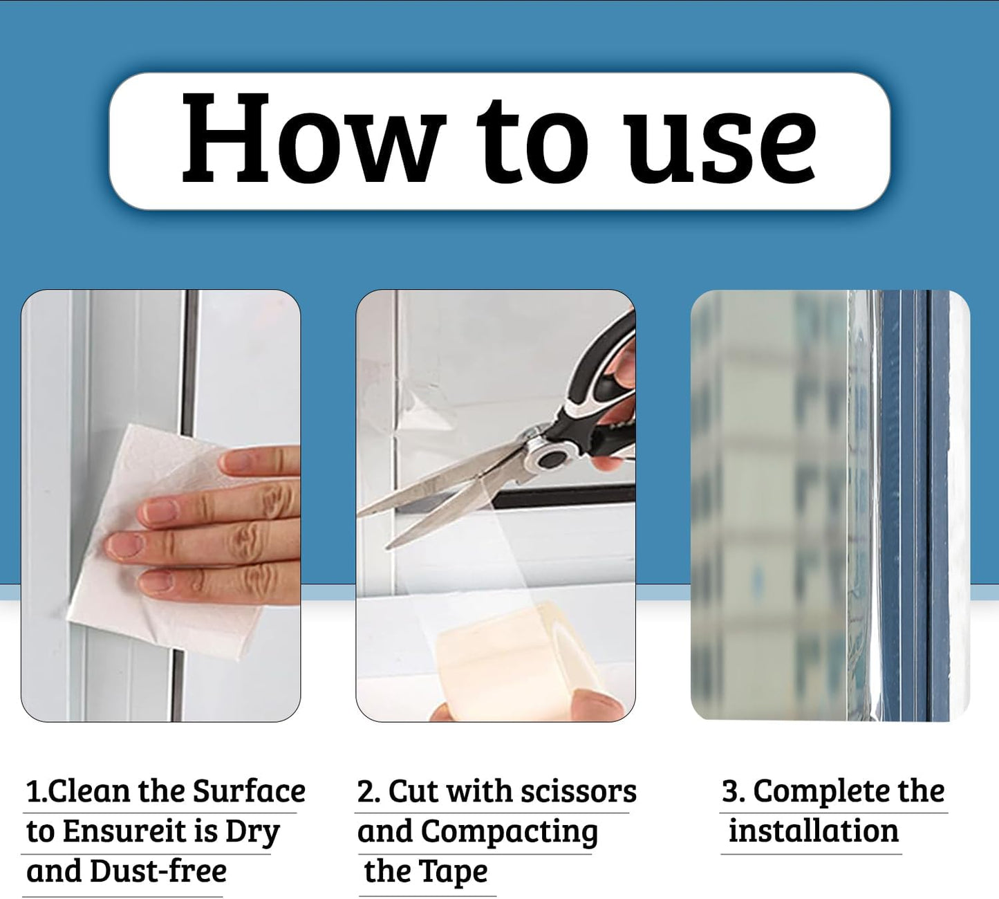 Window Sealing Tape Transparent Insulation Waterproof Nano Tape