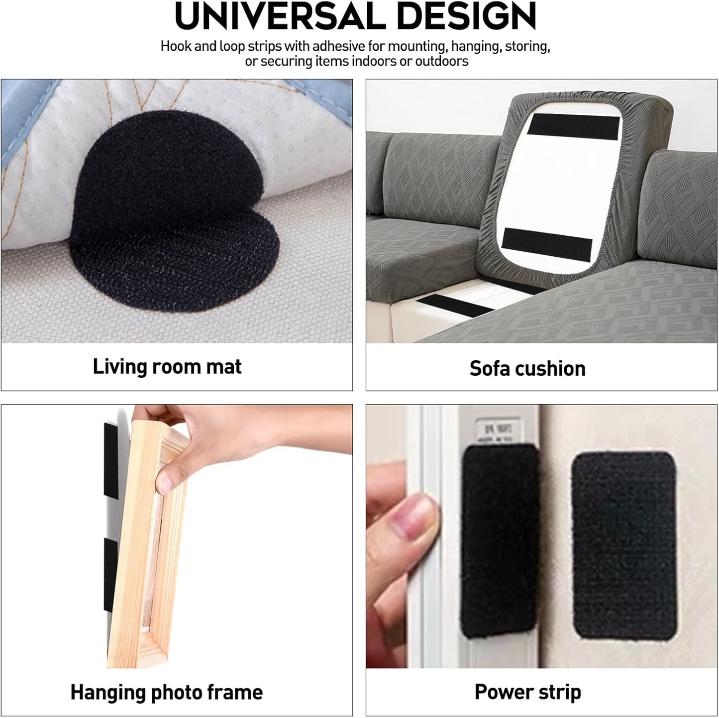 Strong Sticky Back Heavy Duty Hook and Loop Tape with Adhesive