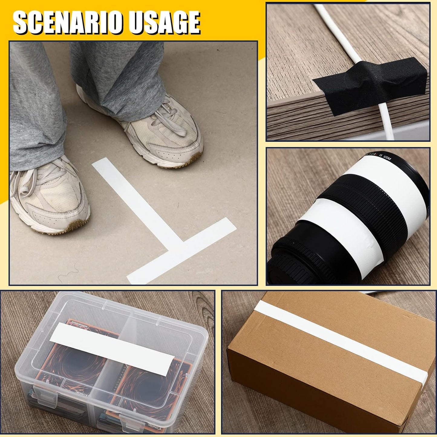 Черно-белая клейкая лента Gaffers, матовая клейкая лента без остатков