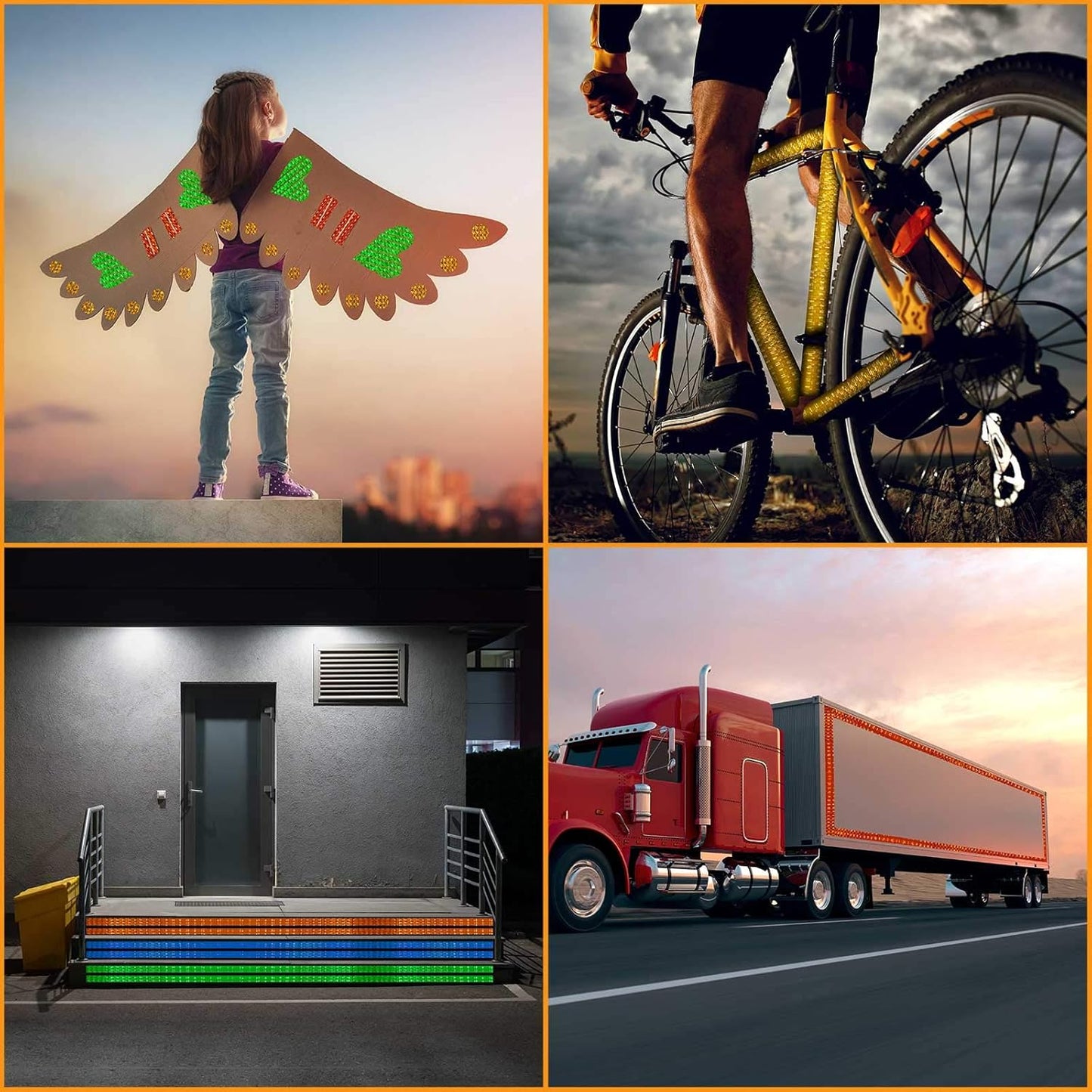 Cinta reflectante de panal para bicicleta eléctrica