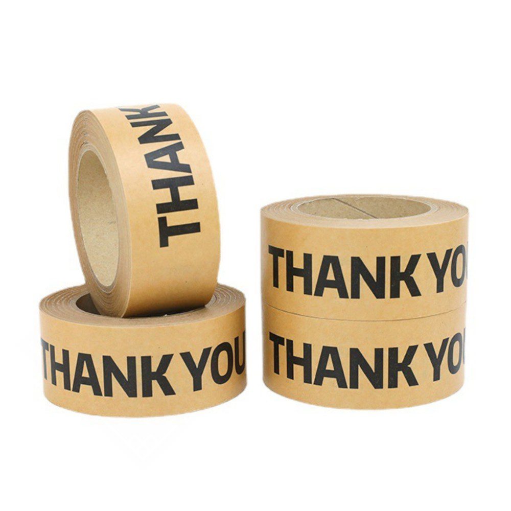 Customizable surface writable kraft paper tape High viscosity water-free kraft paper tape