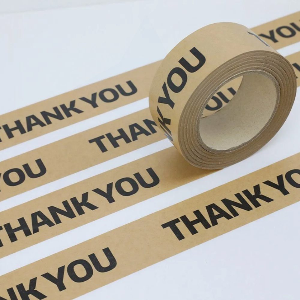 Customizable surface writable kraft paper tape High viscosity water-free kraft paper tape