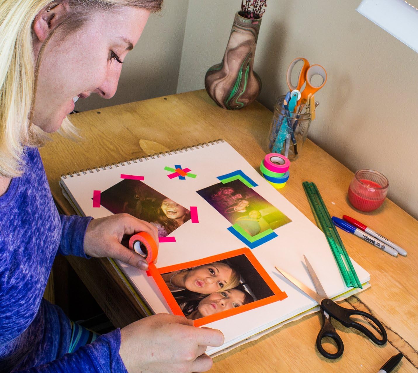 Черная реактивная флуоресцентная лента Neno