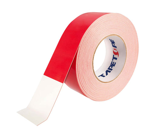 Double sided PE foam tape-White with red liner