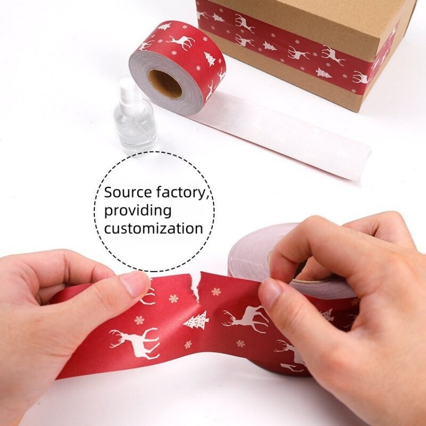 Eco-friendly Masking Kraft Paper Tape Water Activated Reinforced Kraft Paper Tape Acrylic for Packaging