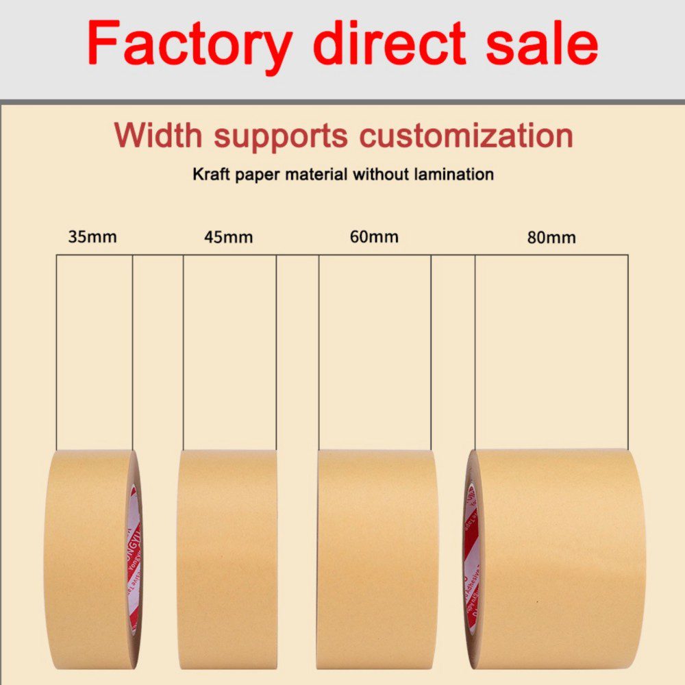 Water-free kraft paper tape high-viscosity hand-tear paper sealing tape