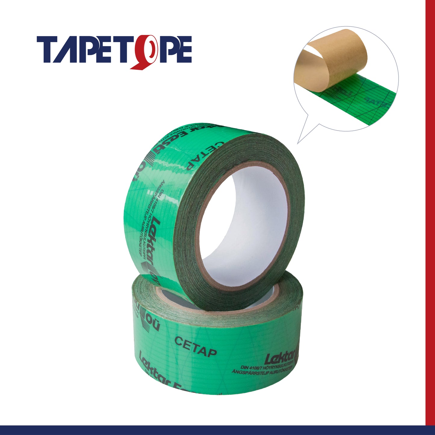 Vapor Barrier Seam Tape-Green