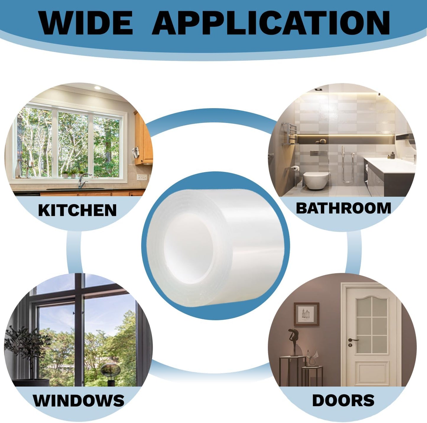 Window Sealing Tape Transparent Insulation Waterproof Nano Tape