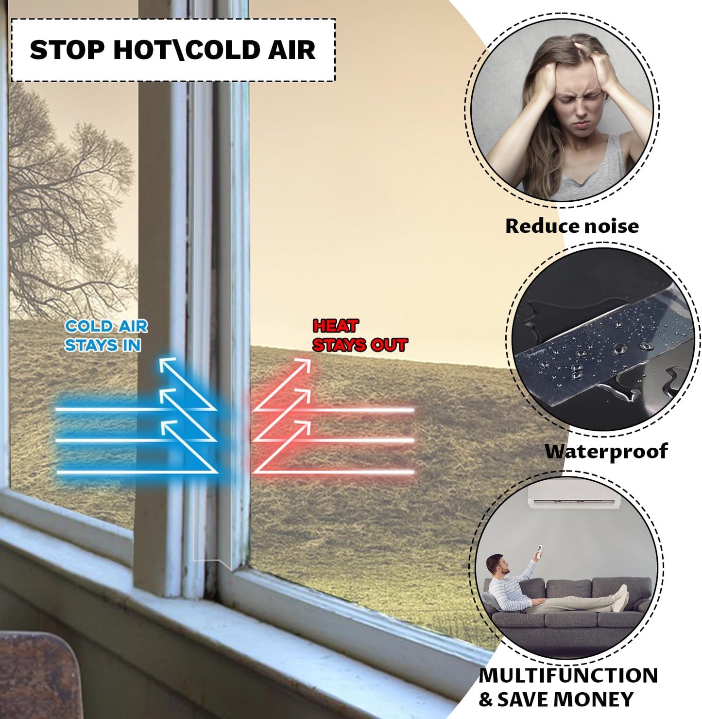 Window Sealing Tape Transparent Insulation Waterproof Nano Tape